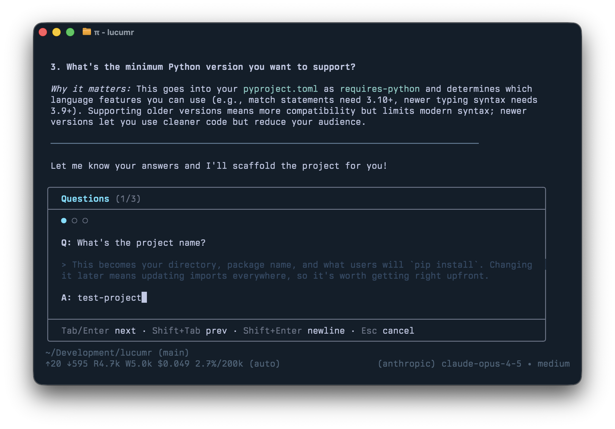 /answer 扩展显示问题对话框